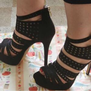 Elegant Black Strappy Heels